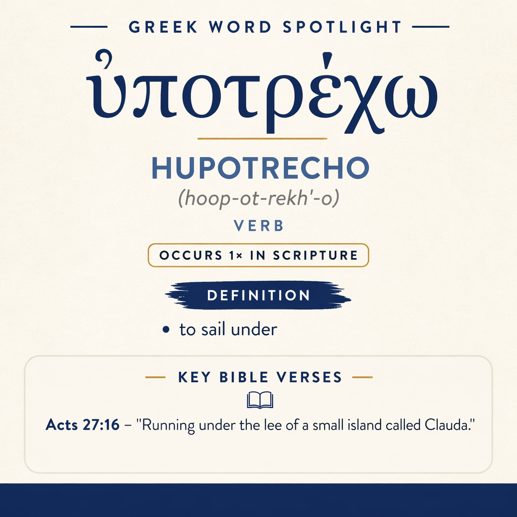 Exploring the Meaning of Hupotrecho in Greek statistics
