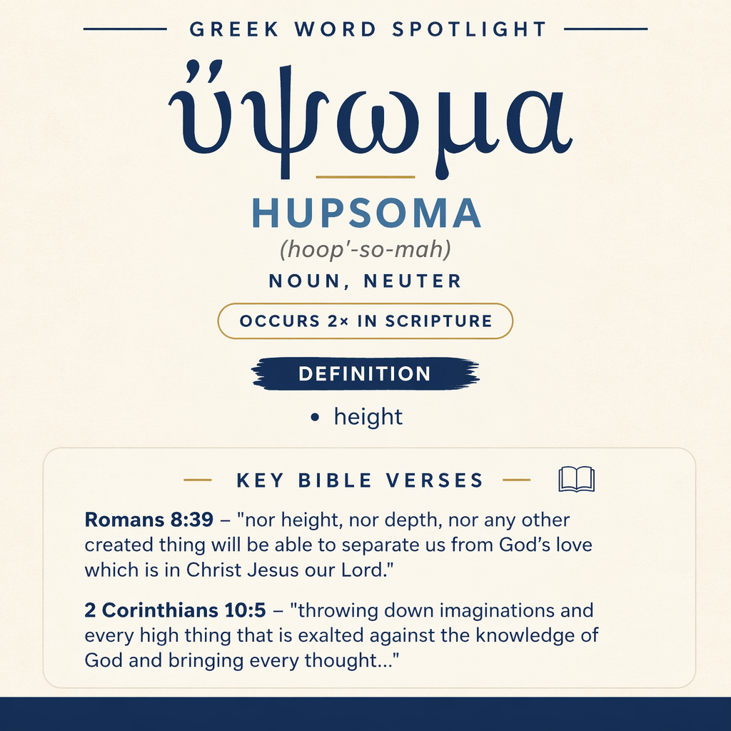 Exploring the Meaning of Hupsoma in Greek statistics