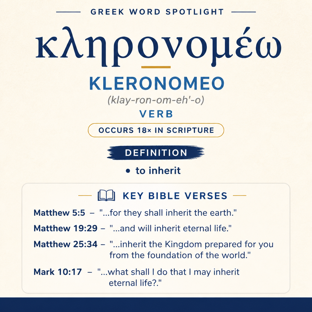” The verb is used twice to draw an analogy: “flesh and blood” is to “God’s Kingdom” as “the perishable” is to “imperish