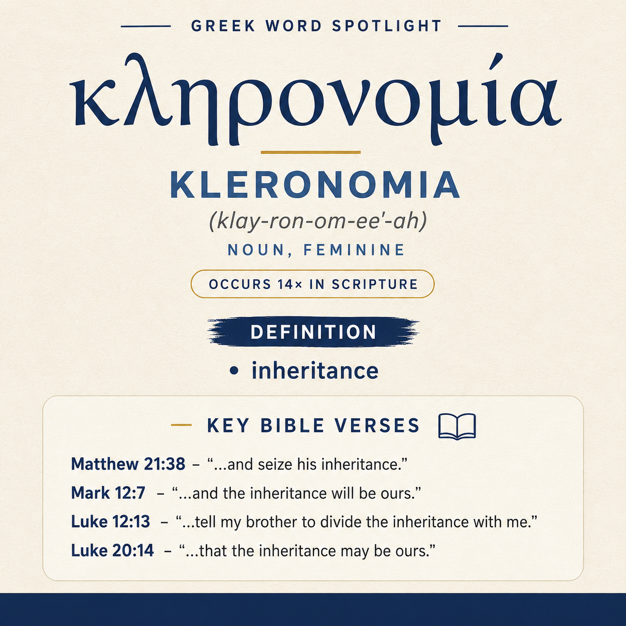 Exploring the Meaning of Kleronomia in Greek statistics
