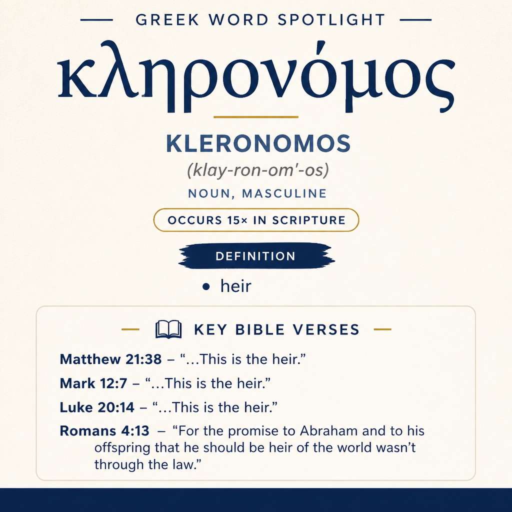Exploring the Meaning of Kleronomos in Greek statistics