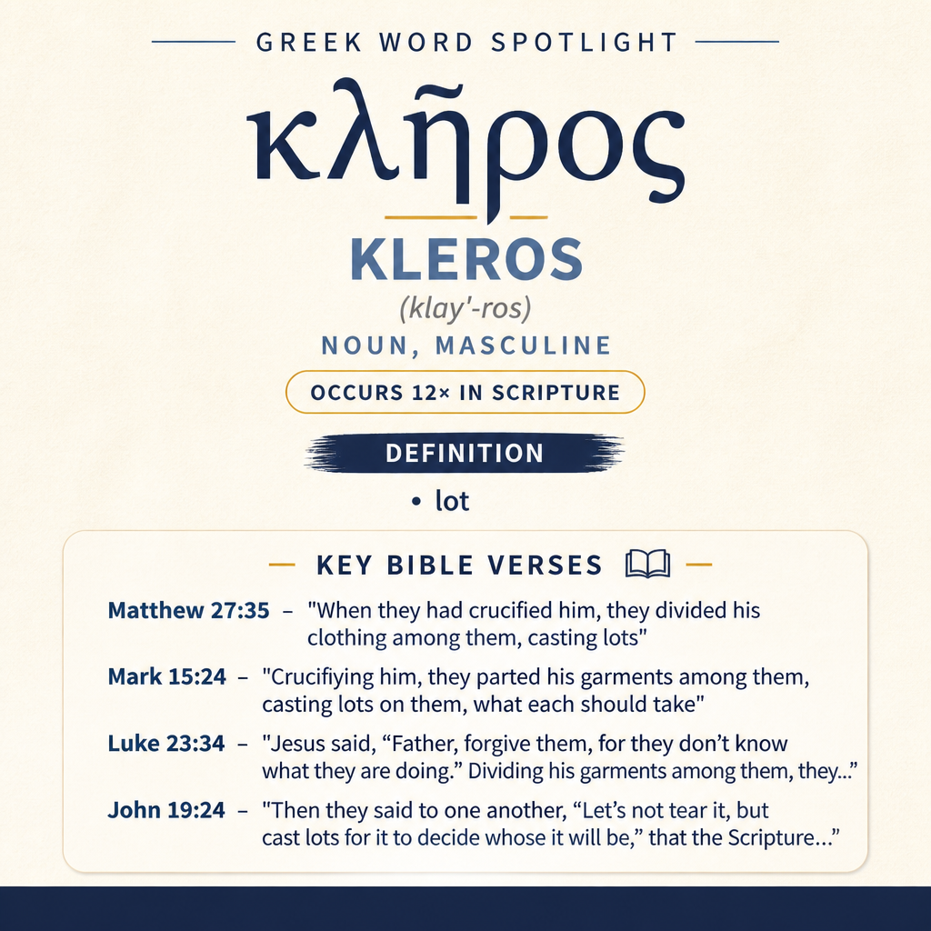 Exploring the Meaning of Kleros in Greek statistics