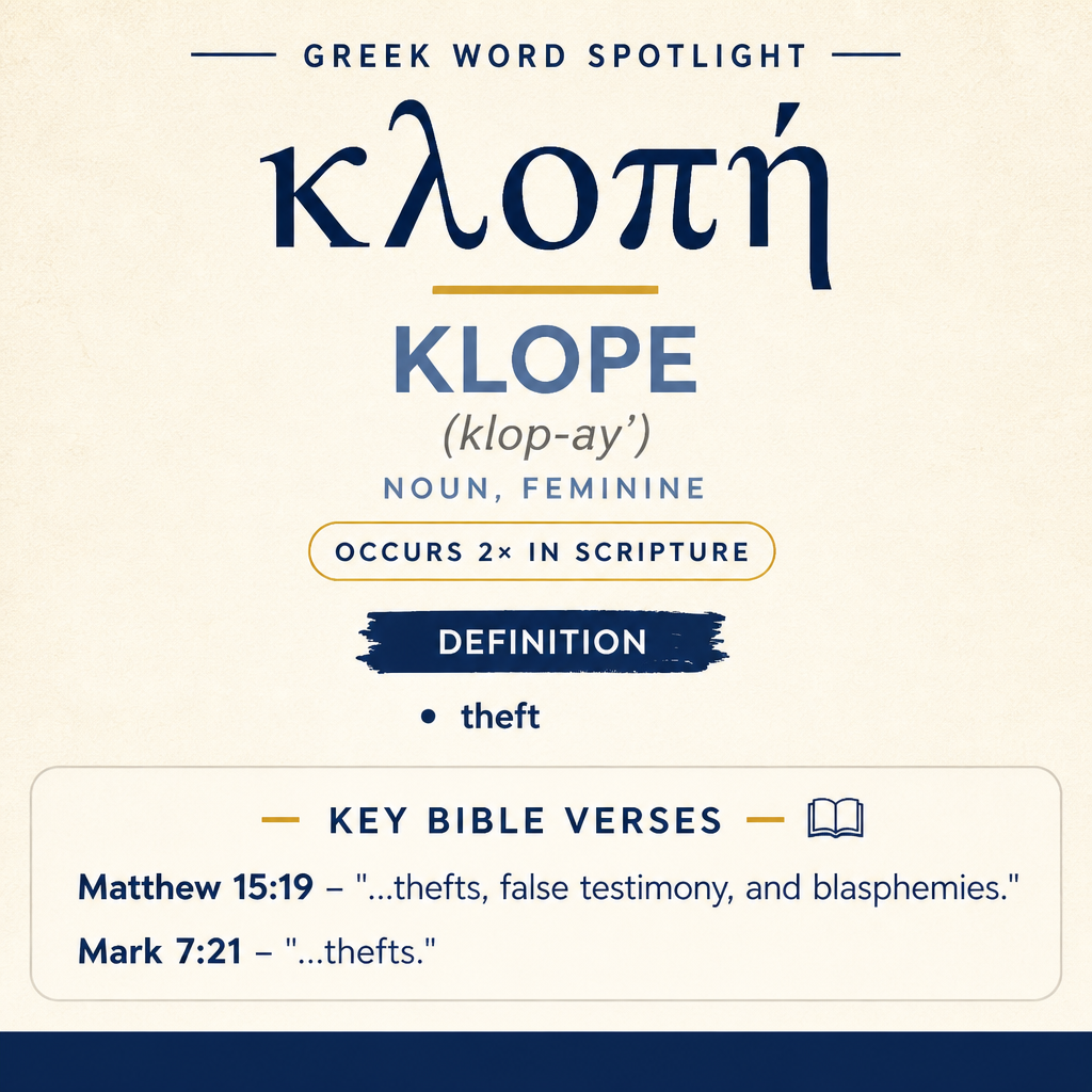 Exploring the Meaning of Klope in Greek statistics