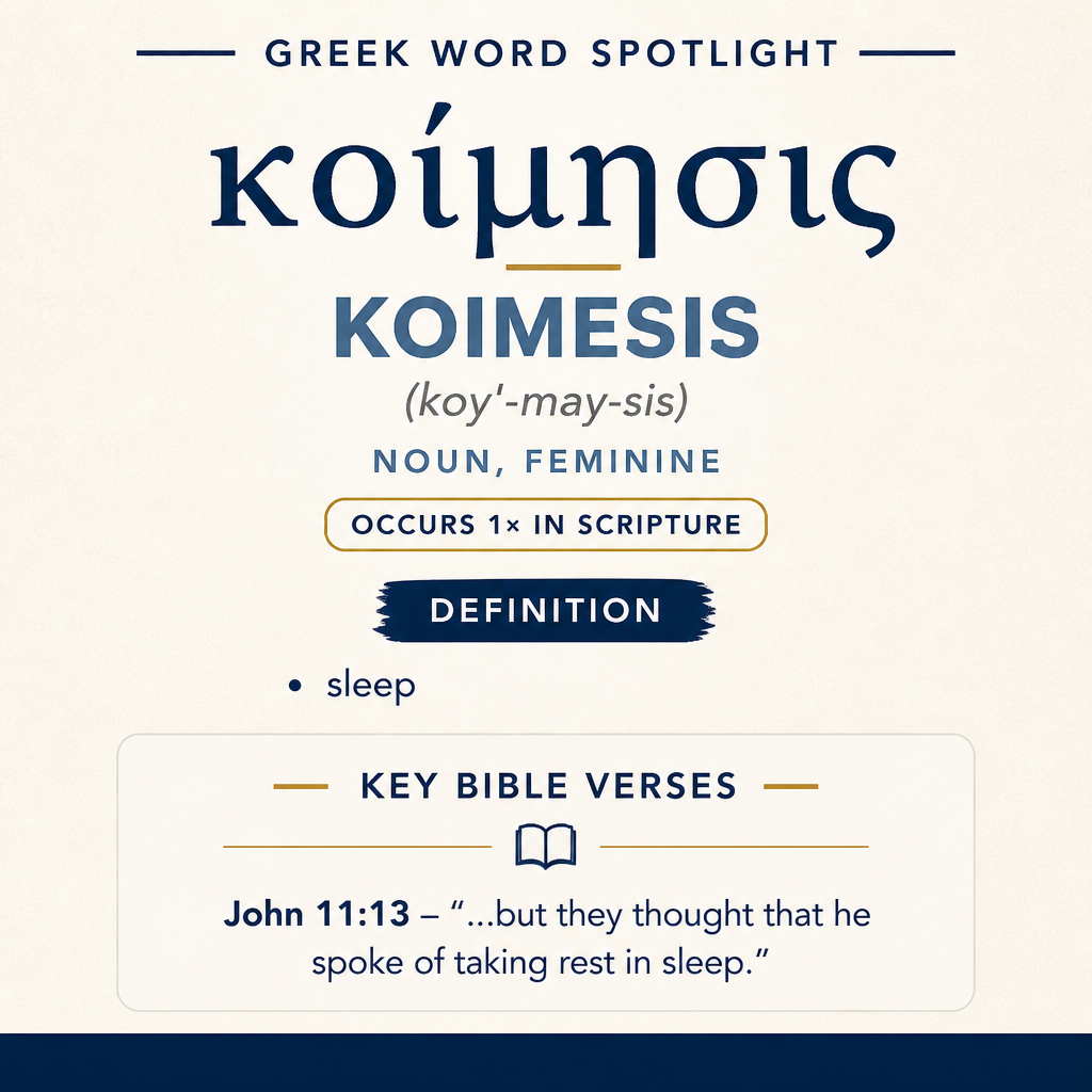 Exploring the Meaning of Koimesis in Greek statistics