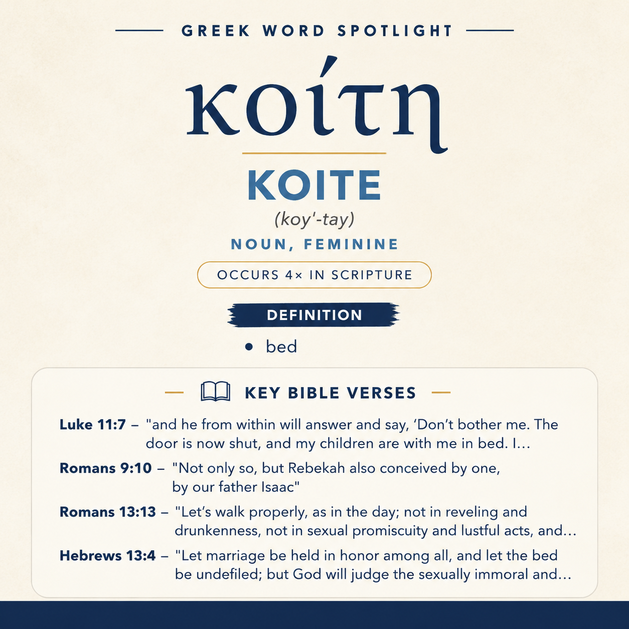 Exploring the Meaning of Koite in Greek statistics
