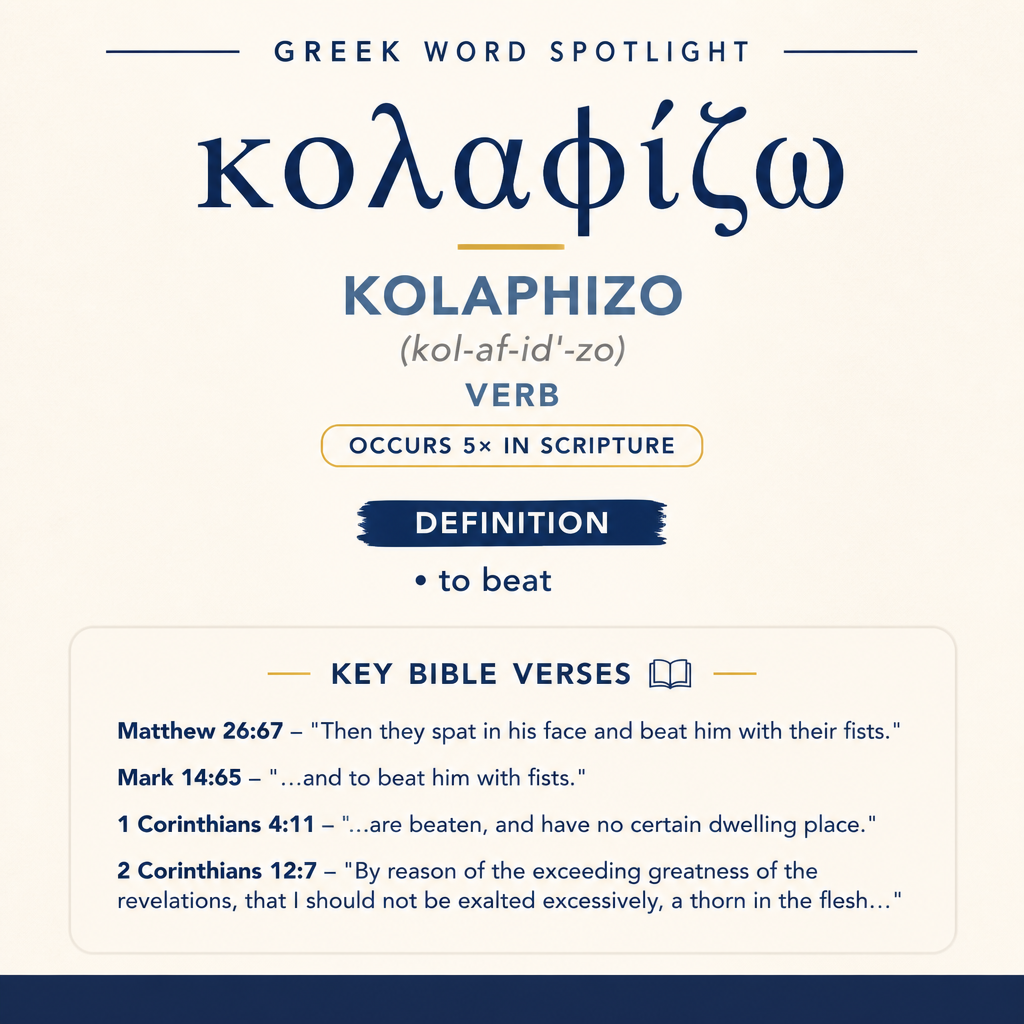 Exploring the Meaning of Kolaphizo in Greek statistics