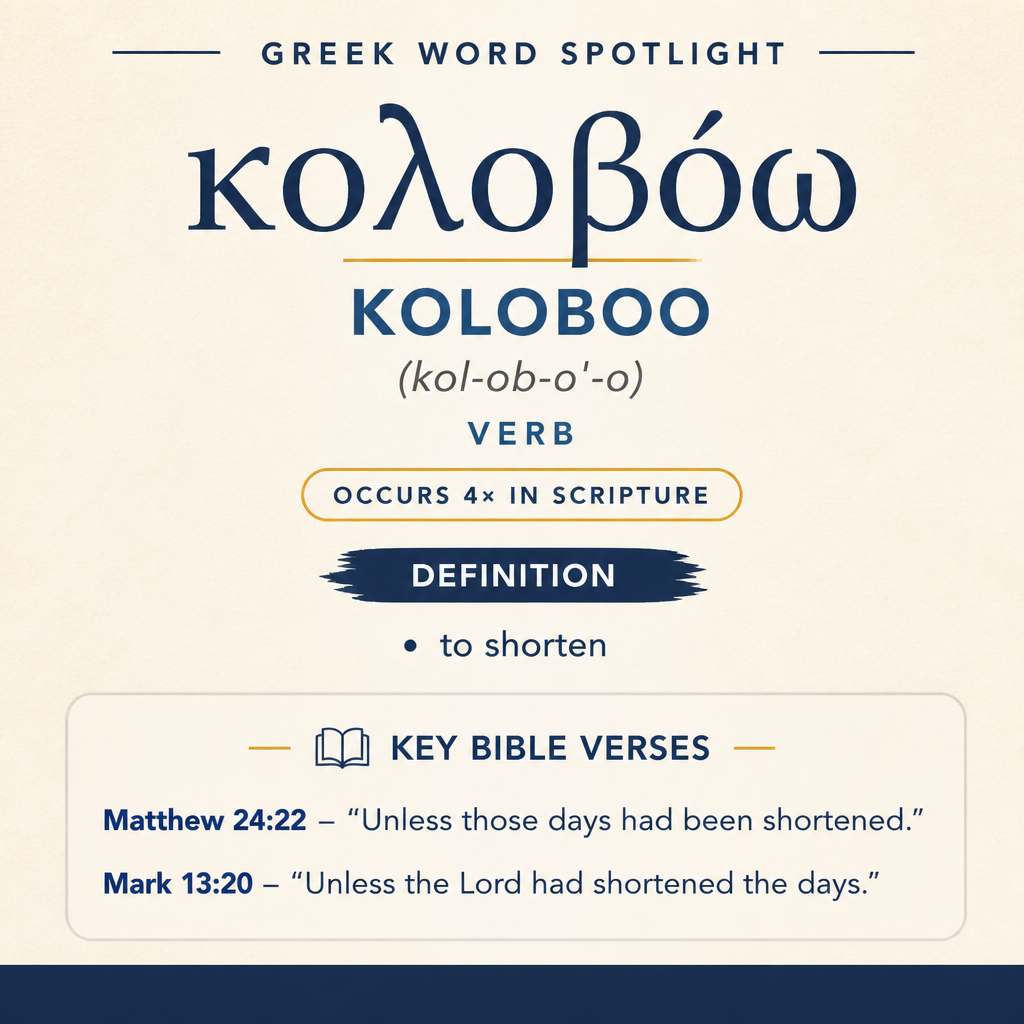 Exploring the Meaning of Koloboo in Greek statistics