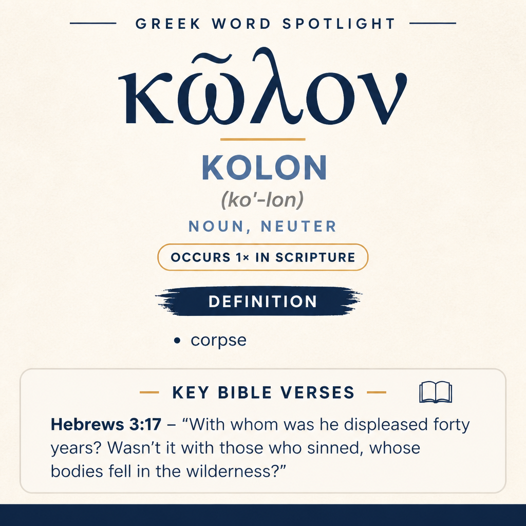 Exploring the Meaning of Kolon in Greek statistics