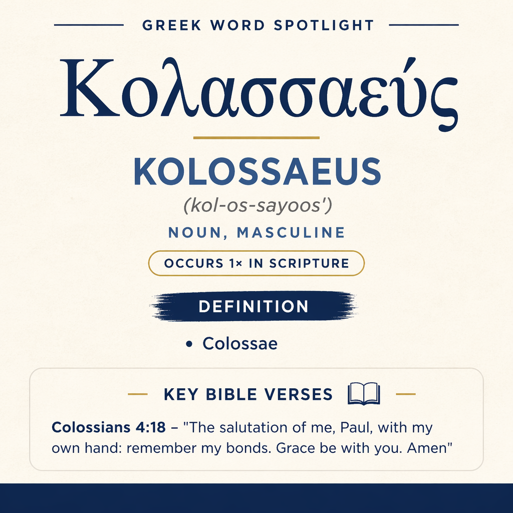 Exploring the Meaning of Kolossaeus in Greek statistics