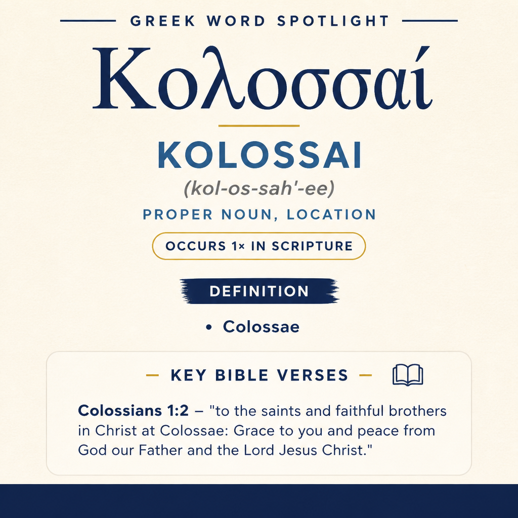 Exploring the Meaning of Kolossai in Greek statistics