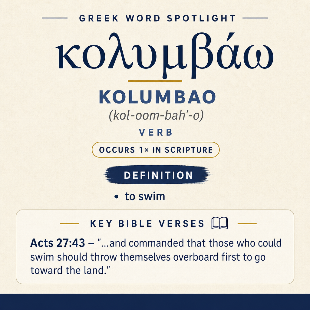 Exploring the Meaning of Kolumbao in Greek statistics