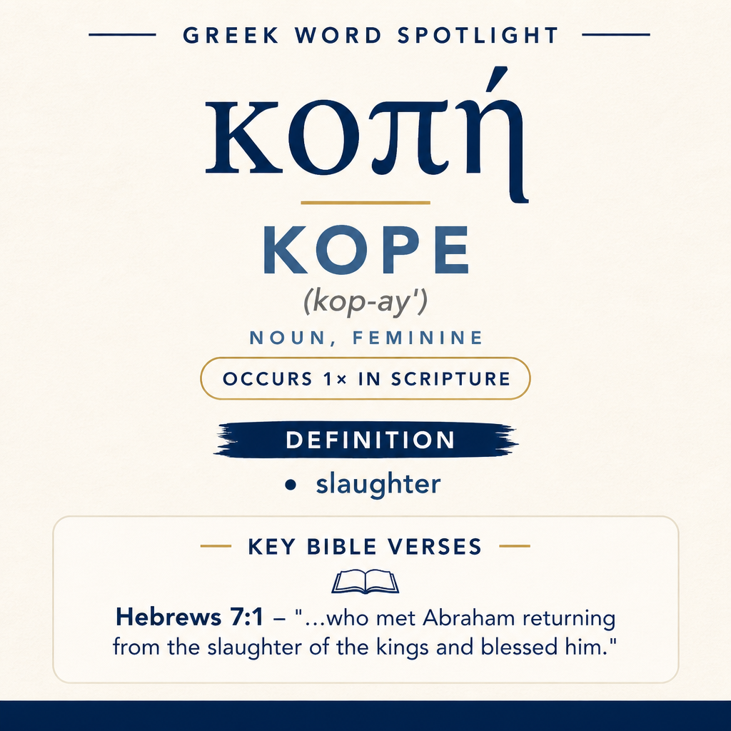 Exploring the Meaning of Kope in Greek statistics