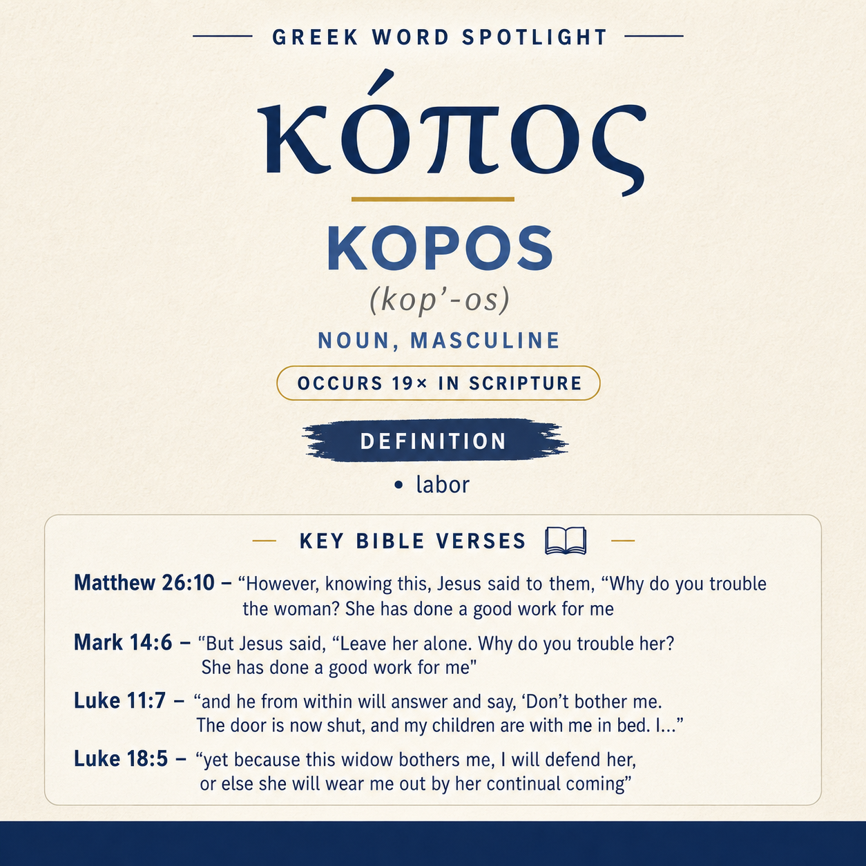 Exploring the Meaning of Kopos in Greek statistics
