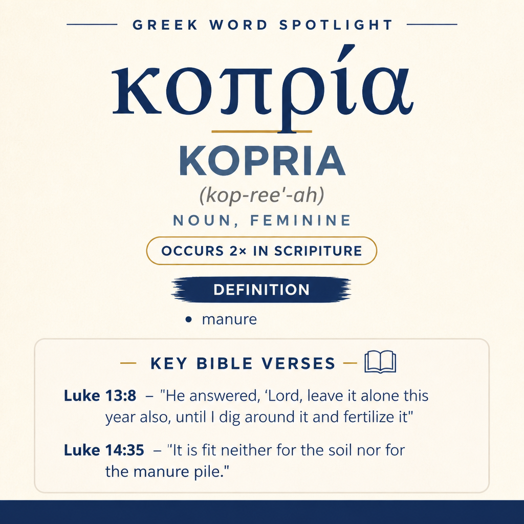 Exploring the Meaning of Kopria in Greek statistics