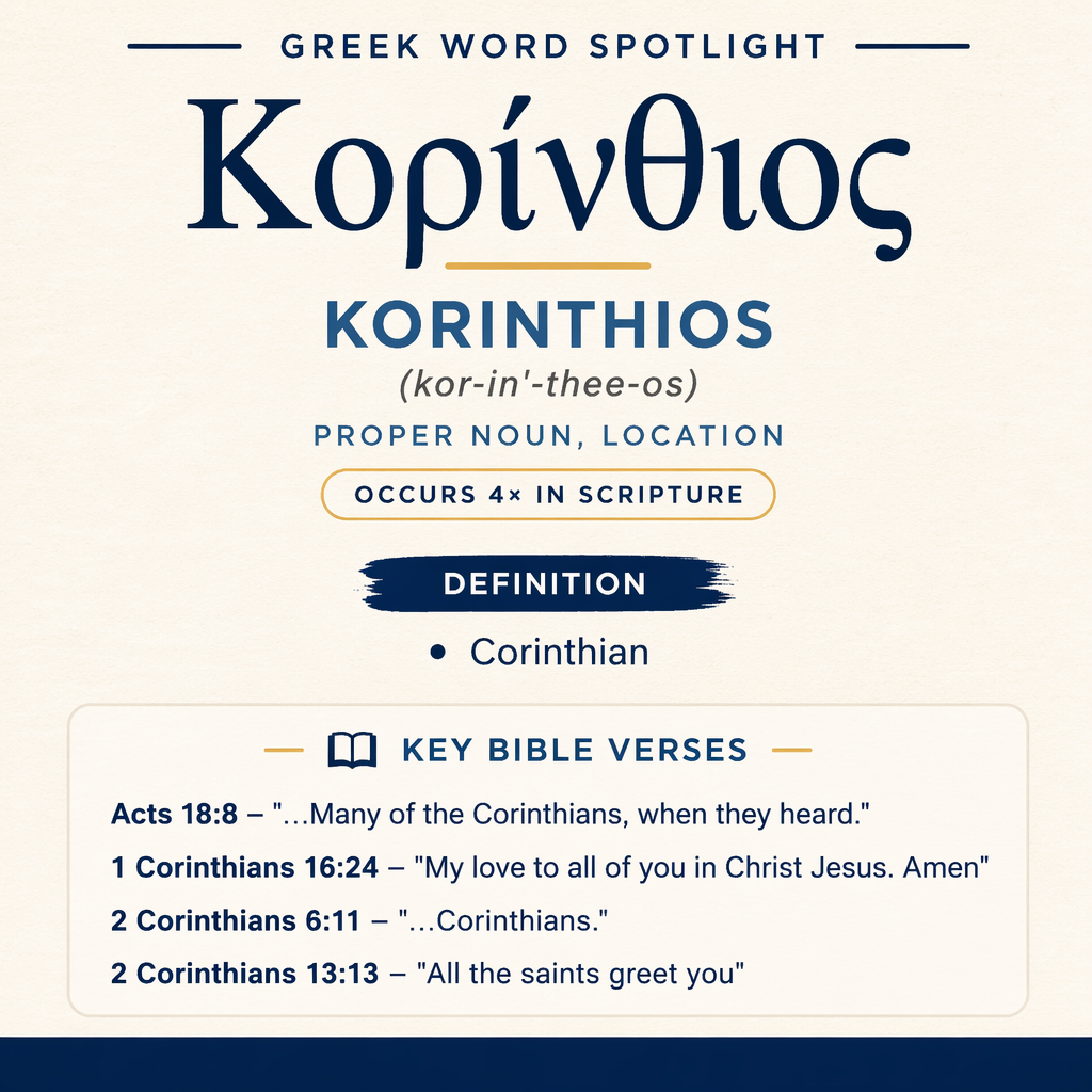 Exploring the Meaning of Korinthios in Greek statistics