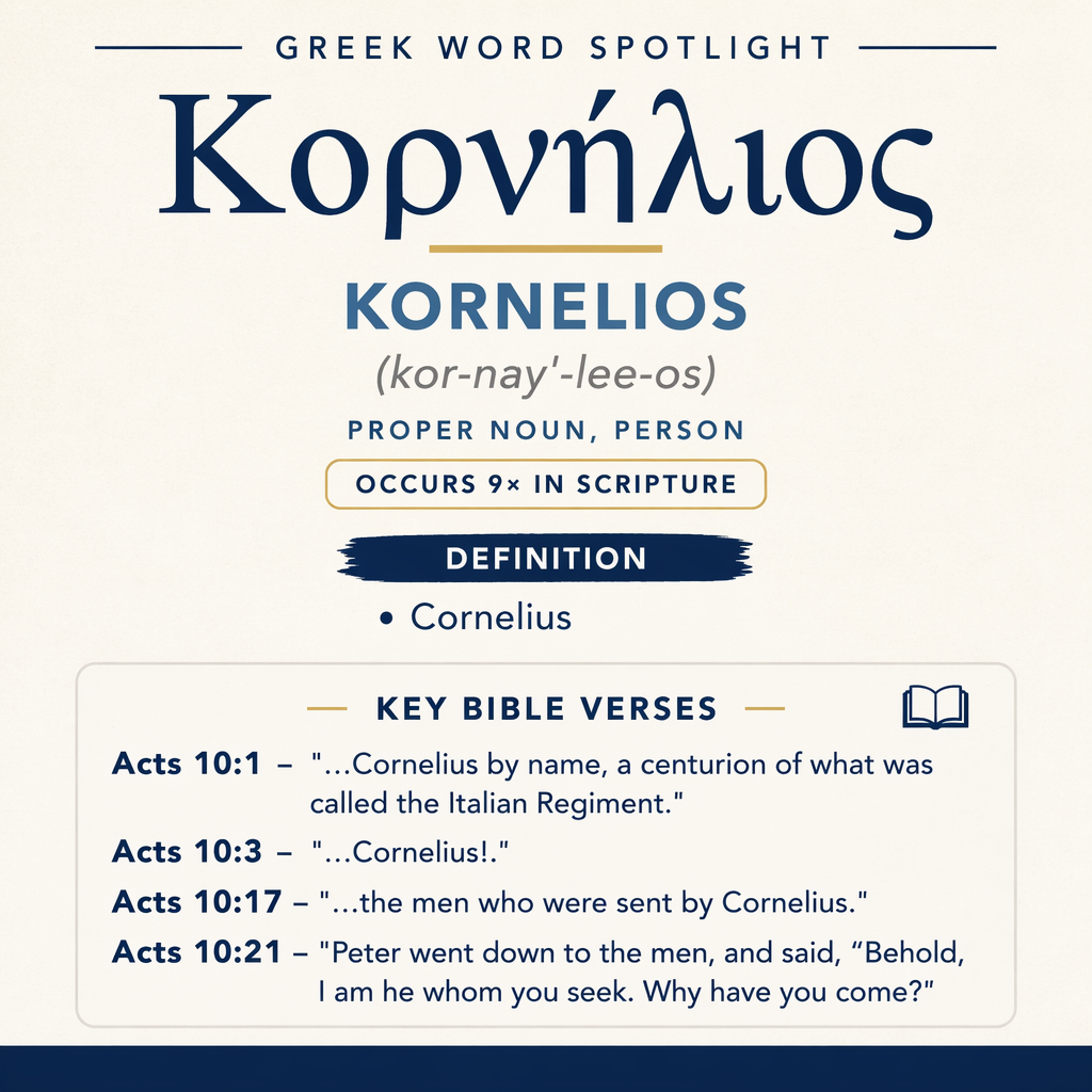 Exploring the Meaning of Kornelios in Greek statistics