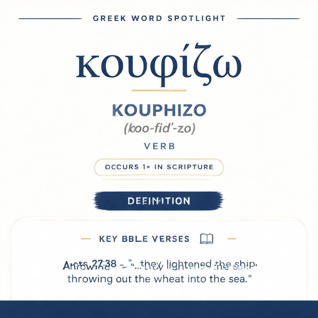 Exploring the Meaning of Kouphizo in Greek statistics