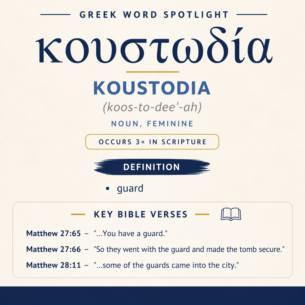 Exploring the Meaning of Koustodia in Greek statistics