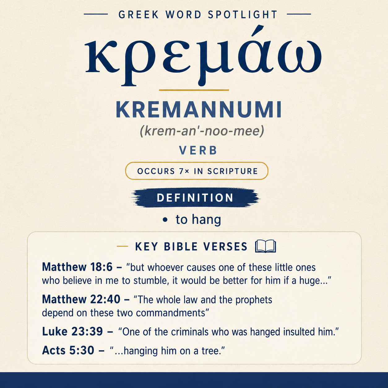 Exploring the Meaning of Kremannumi in Greek statistics