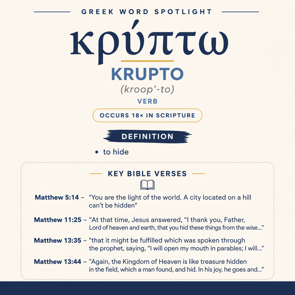 Exploring the Meaning of Krupto in Greek statistics