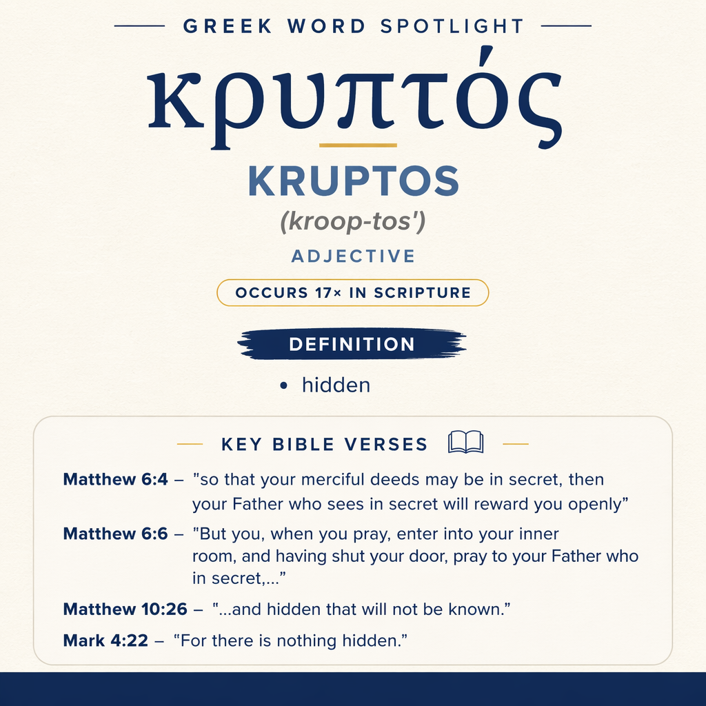 Exploring the Meaning of Kruptos in Greek statistics
