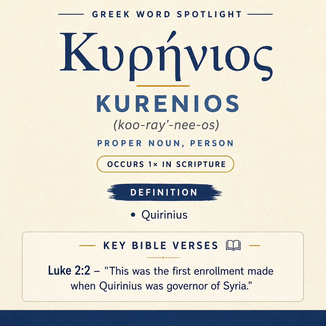 Exploring the Meaning of Kurenios in Greek statistics