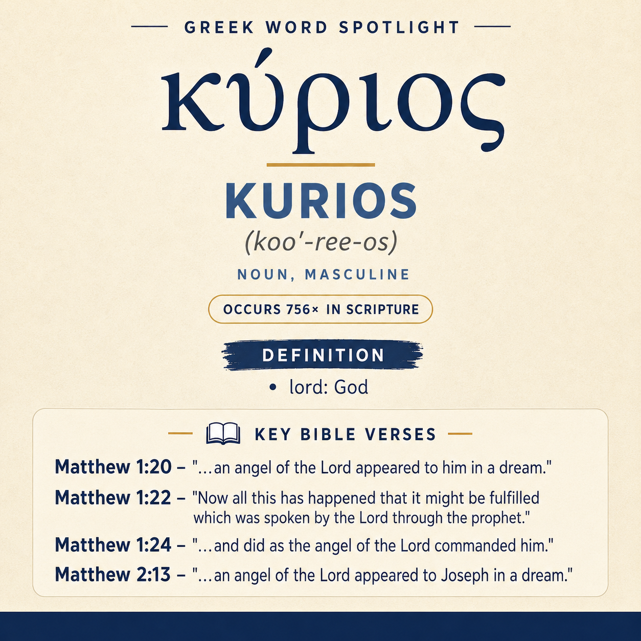 Exploring the Meaning of Kurios in Greek statistics