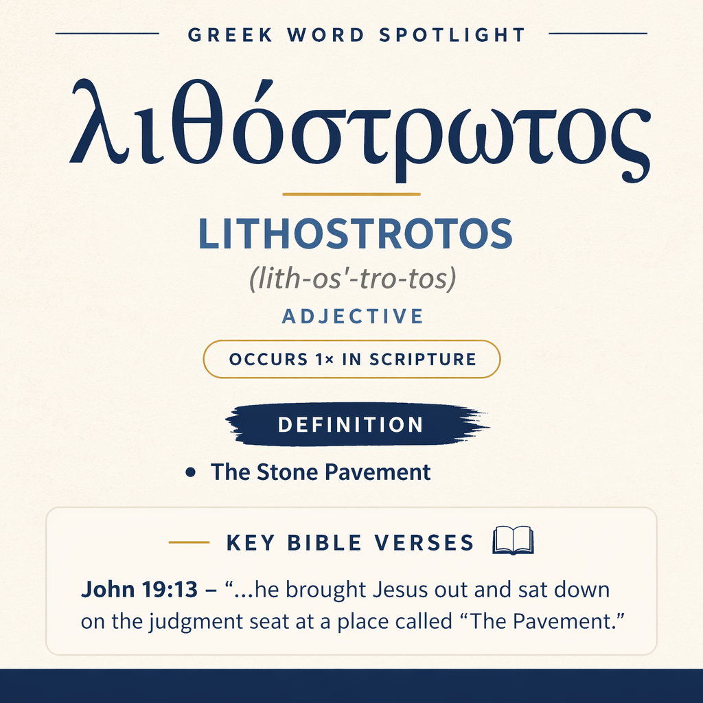 Exploring the Meaning of Lithostrotos in Greek statistics