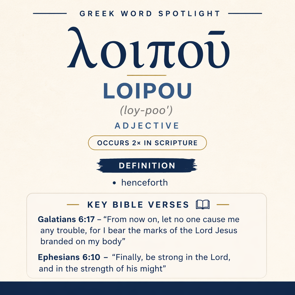 Exploring the Meaning of Loipou in Greek statistics