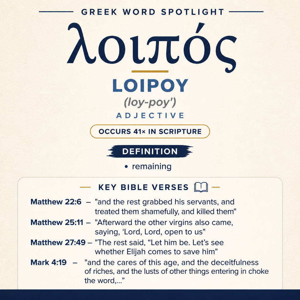 Exploring the Meaning of Loipoy in Greek statistics