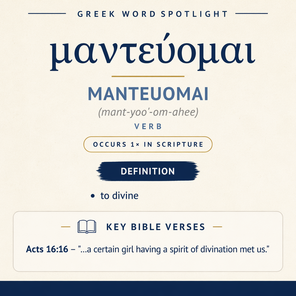 Exploring the Meaning of Manteuomai in Greek statistics