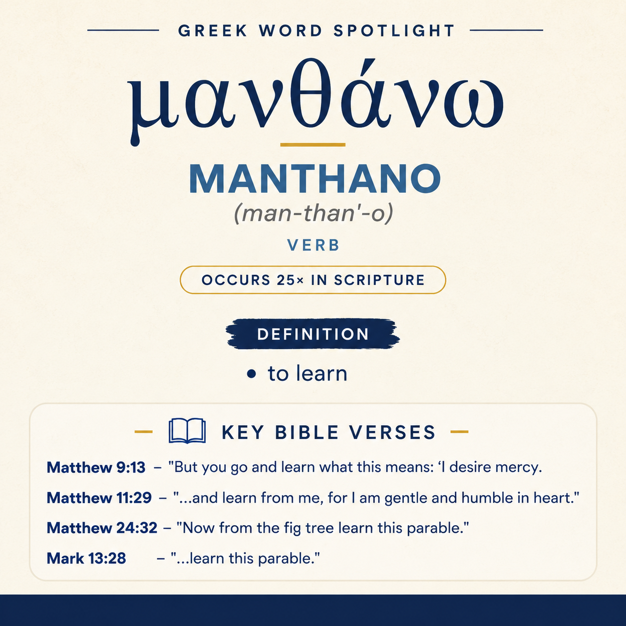 Exploring the Meaning of Manthano in Greek statistics