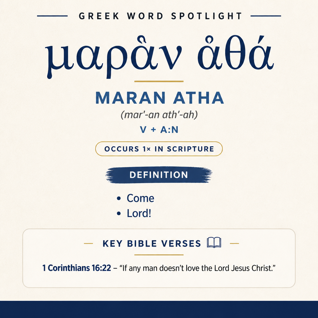 Exploring the Meaning of Maran atha in Greek statistics