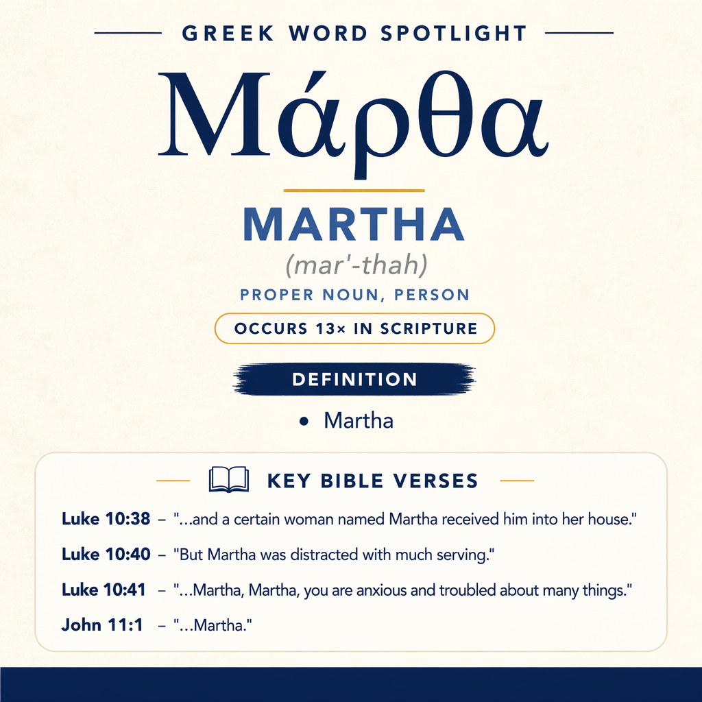 Exploring the Meaning of Martha in Greek statistics