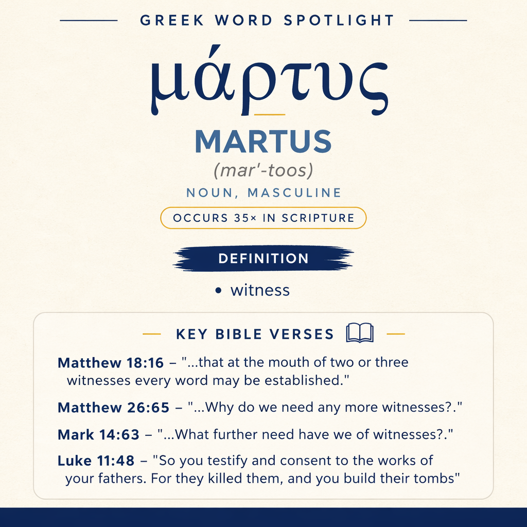 Exploring the Meaning of Martus in Greek statistics