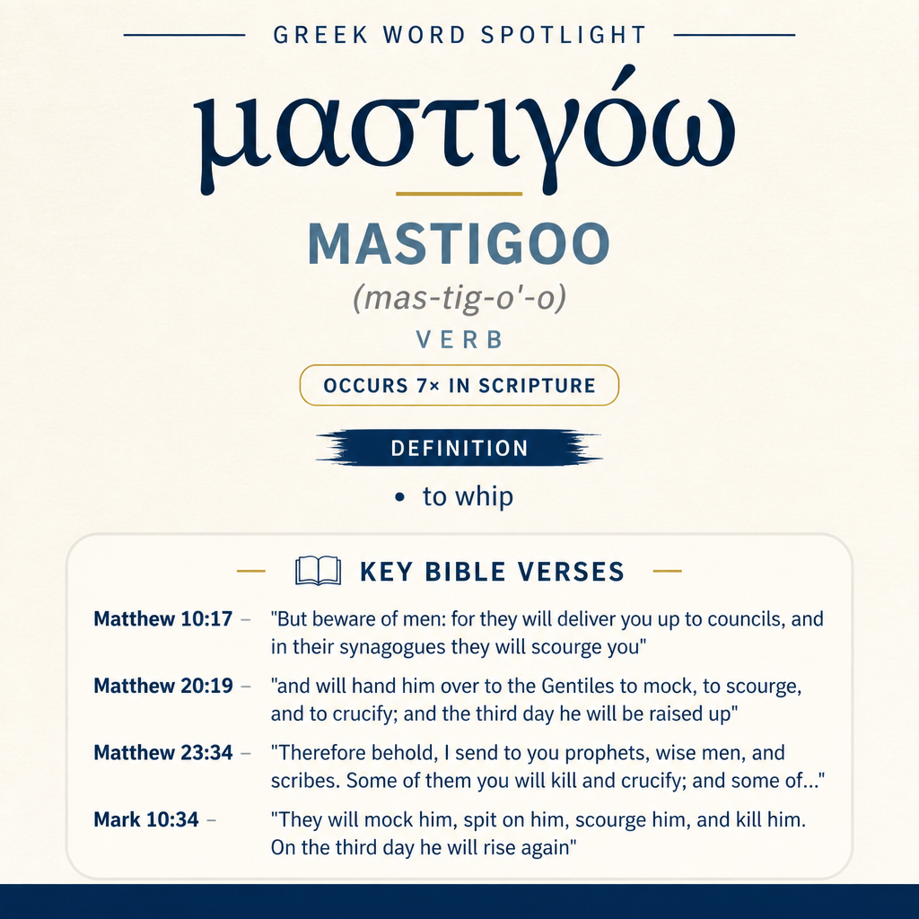 Exploring the Meaning of Mastigoo in Greek statistics