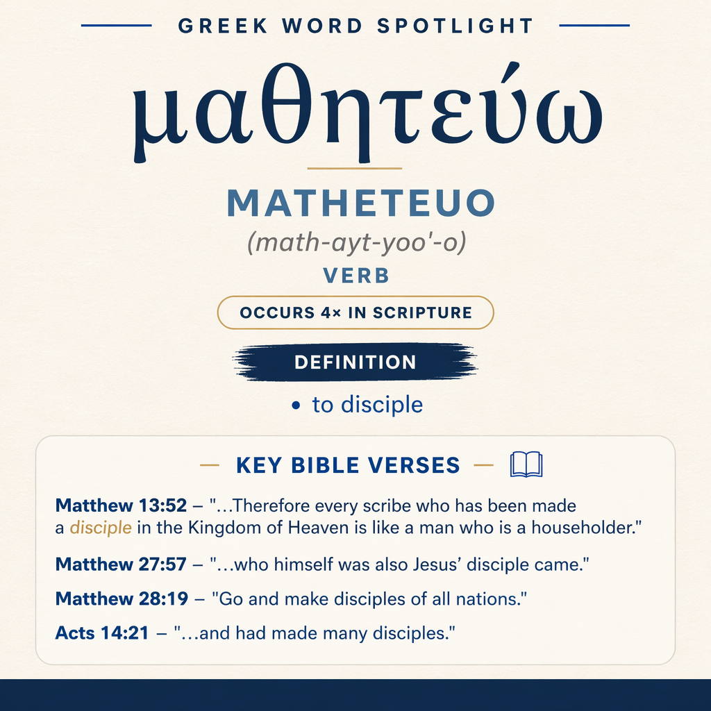 Exploring the Meaning of Matheteuo in Greek statistics