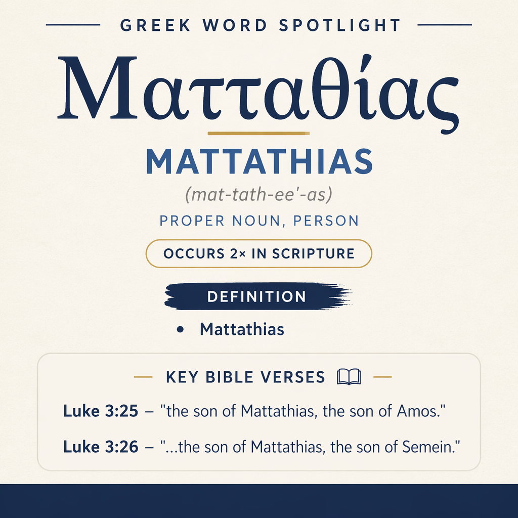 Exploring the Meaning of Mattathias in Greek statistics
