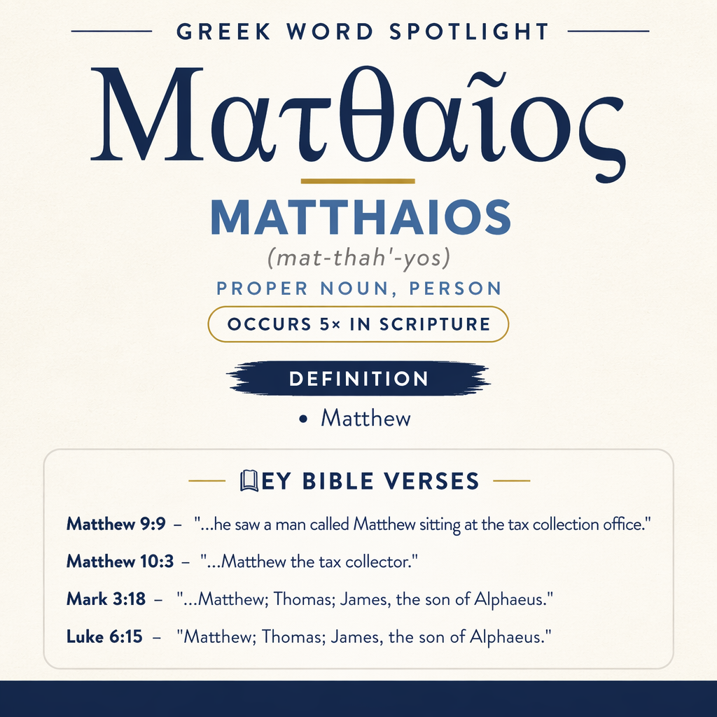 Exploring the Meaning of Matthaios in Greek statistics