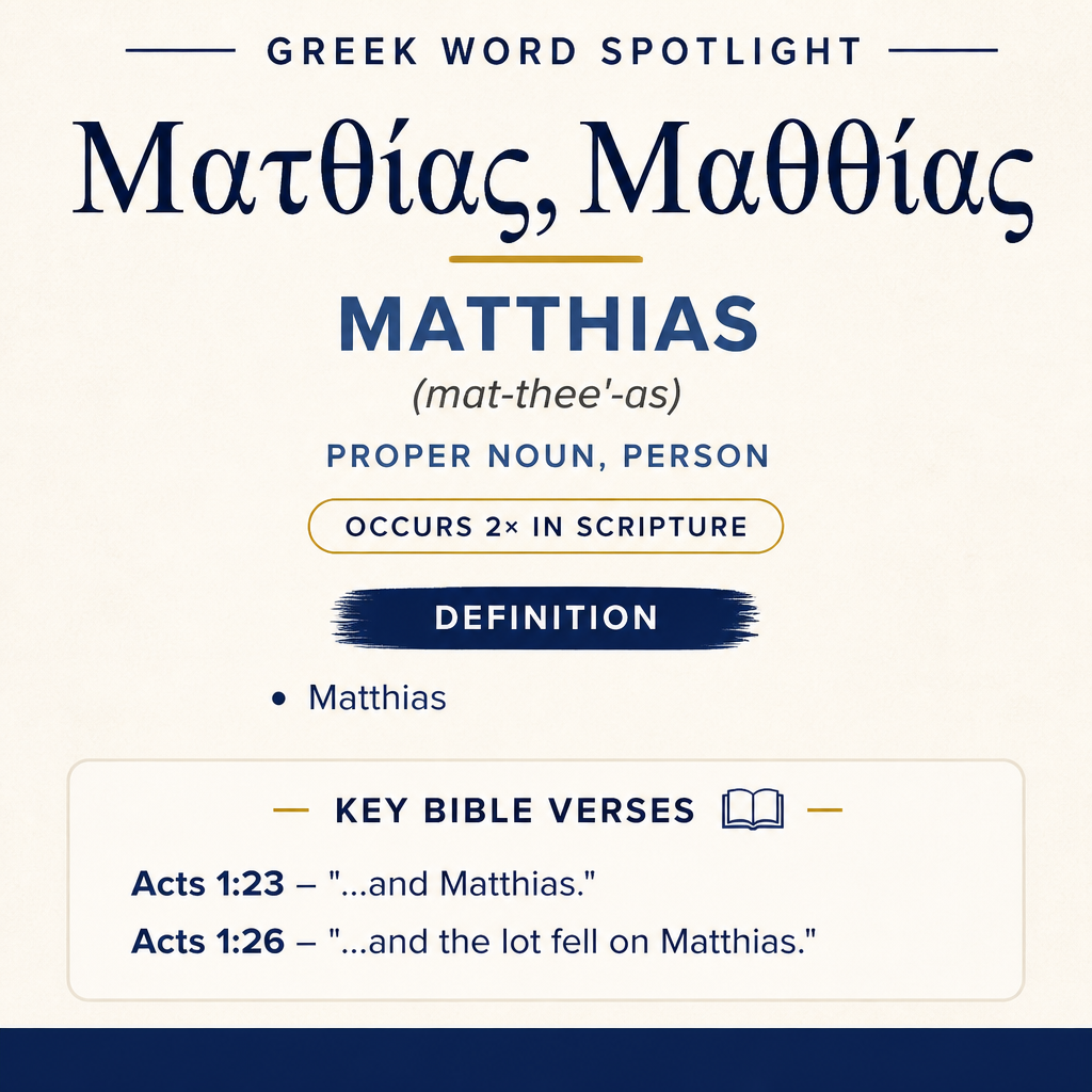 Exploring the Meaning of Matthias in Greek statistics