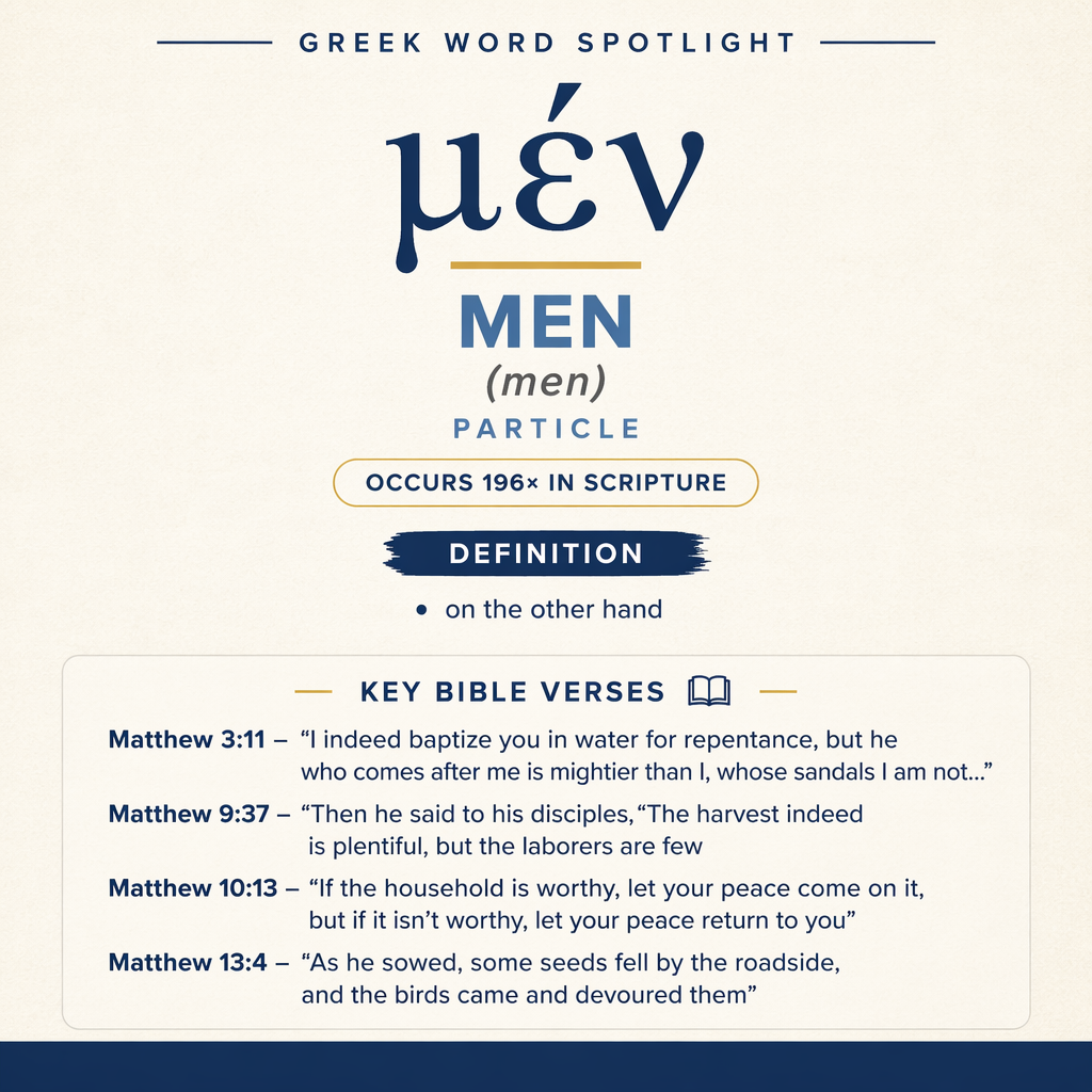 Exploring the Meaning of Men in Greek statistics