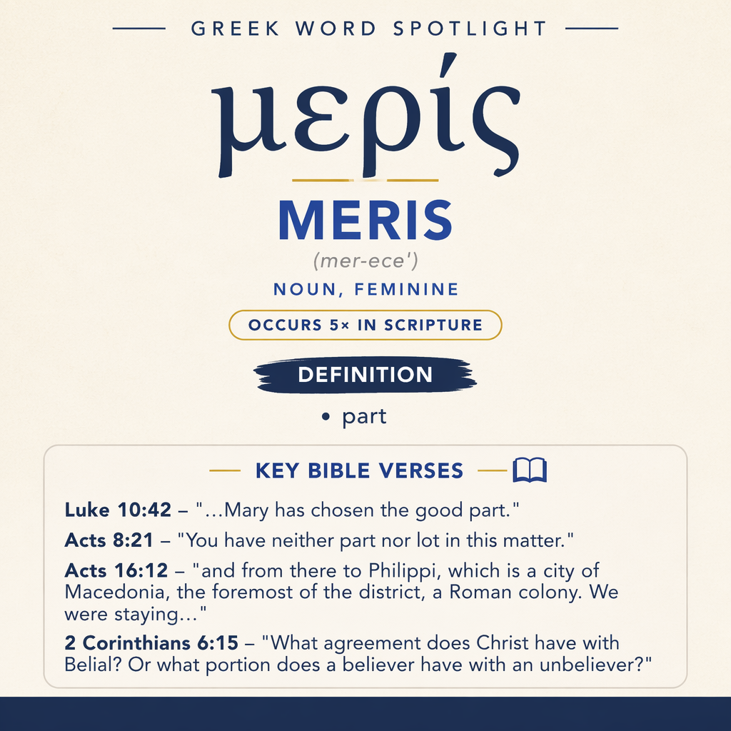 Exploring the Meaning of Meris in Greek statistics