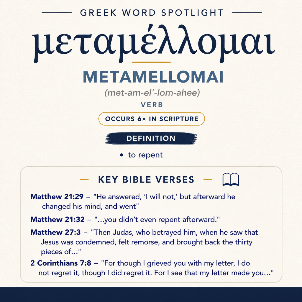 Exploring the Meaning of Metamellomai in Greek statistics