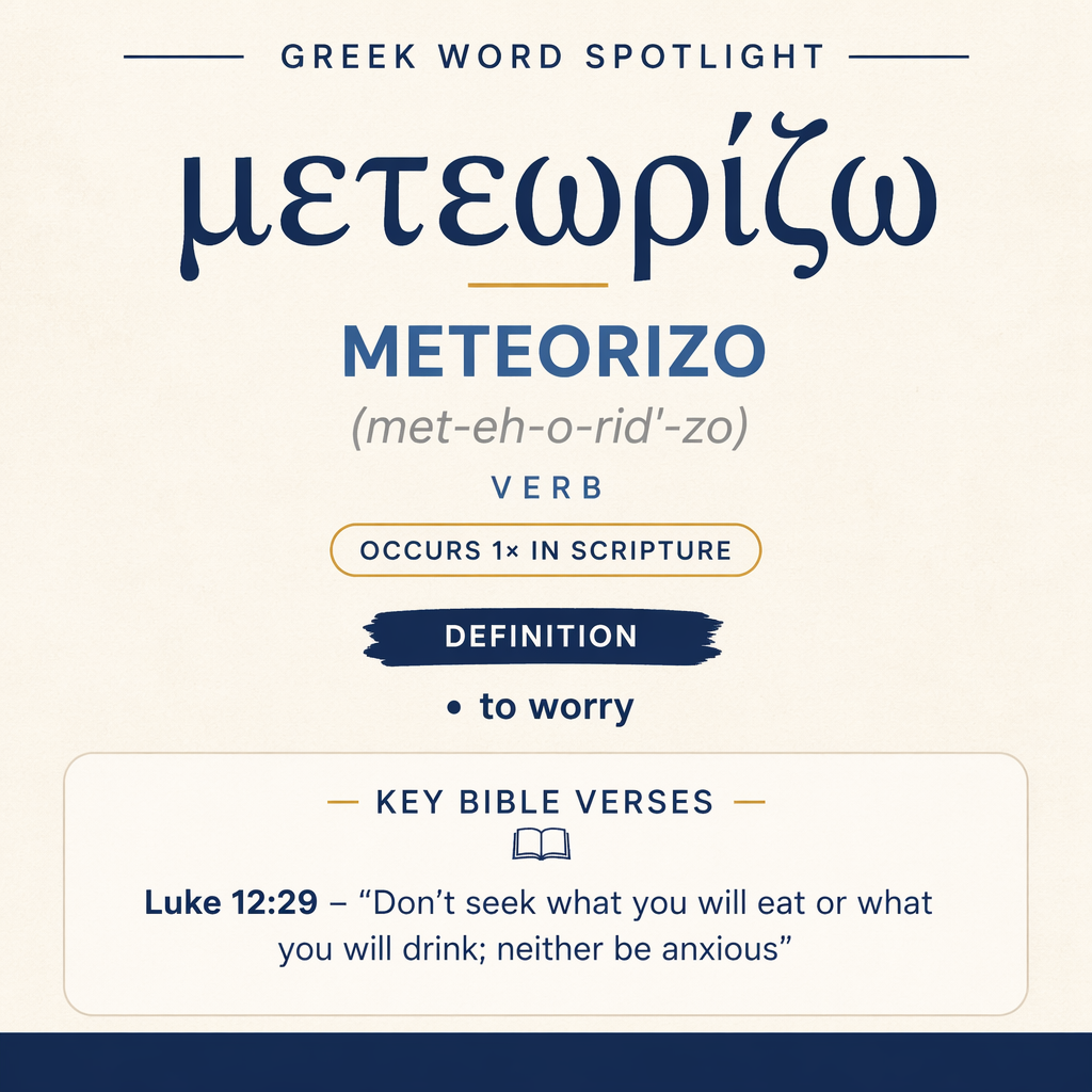 Exploring the Meaning of Meteorizo in Greek statistics