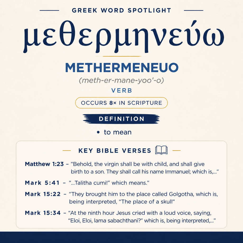 Exploring the Meaning of Methermeneuo in Greek statistics