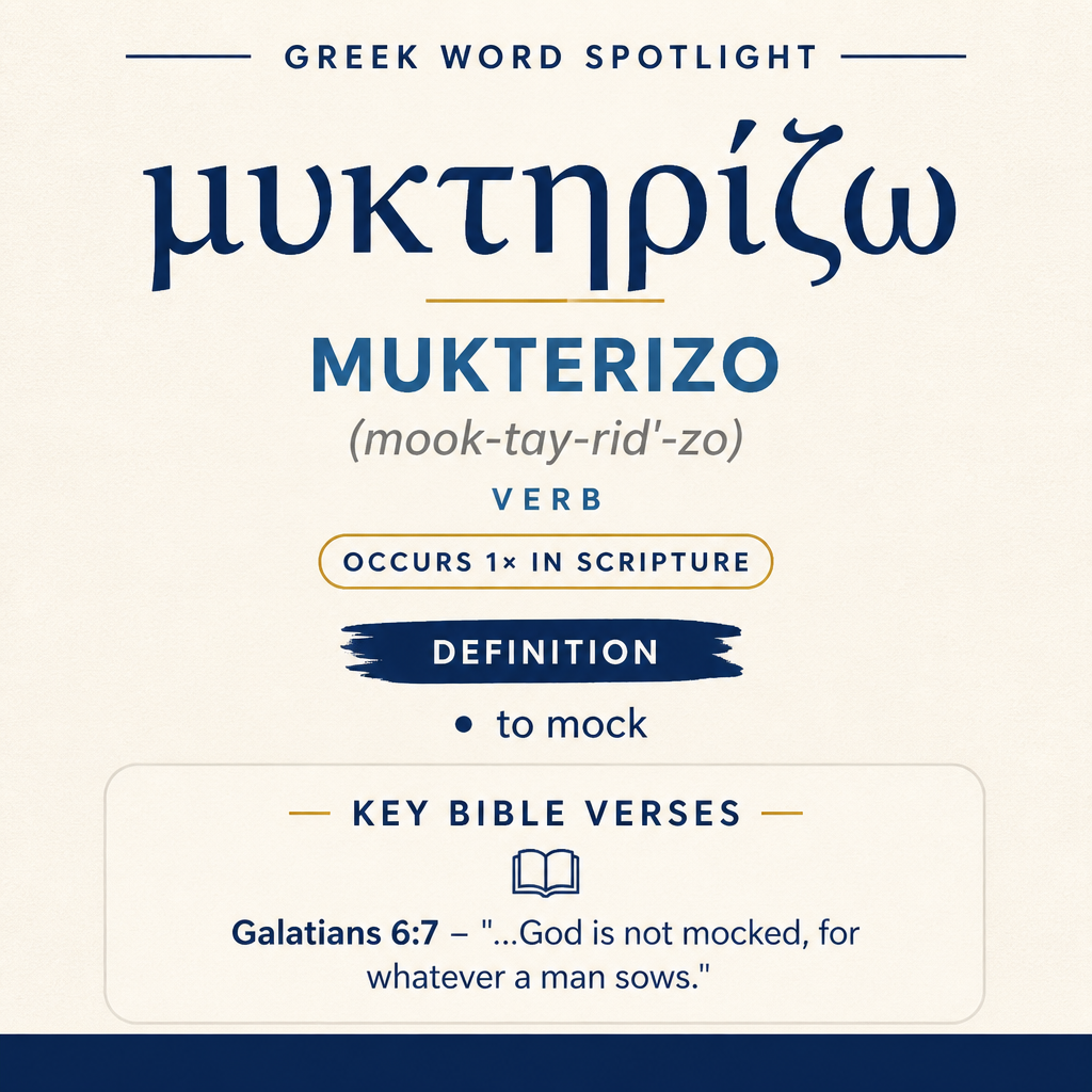 Exploring the Meaning of Mukterizo in Greek statistics