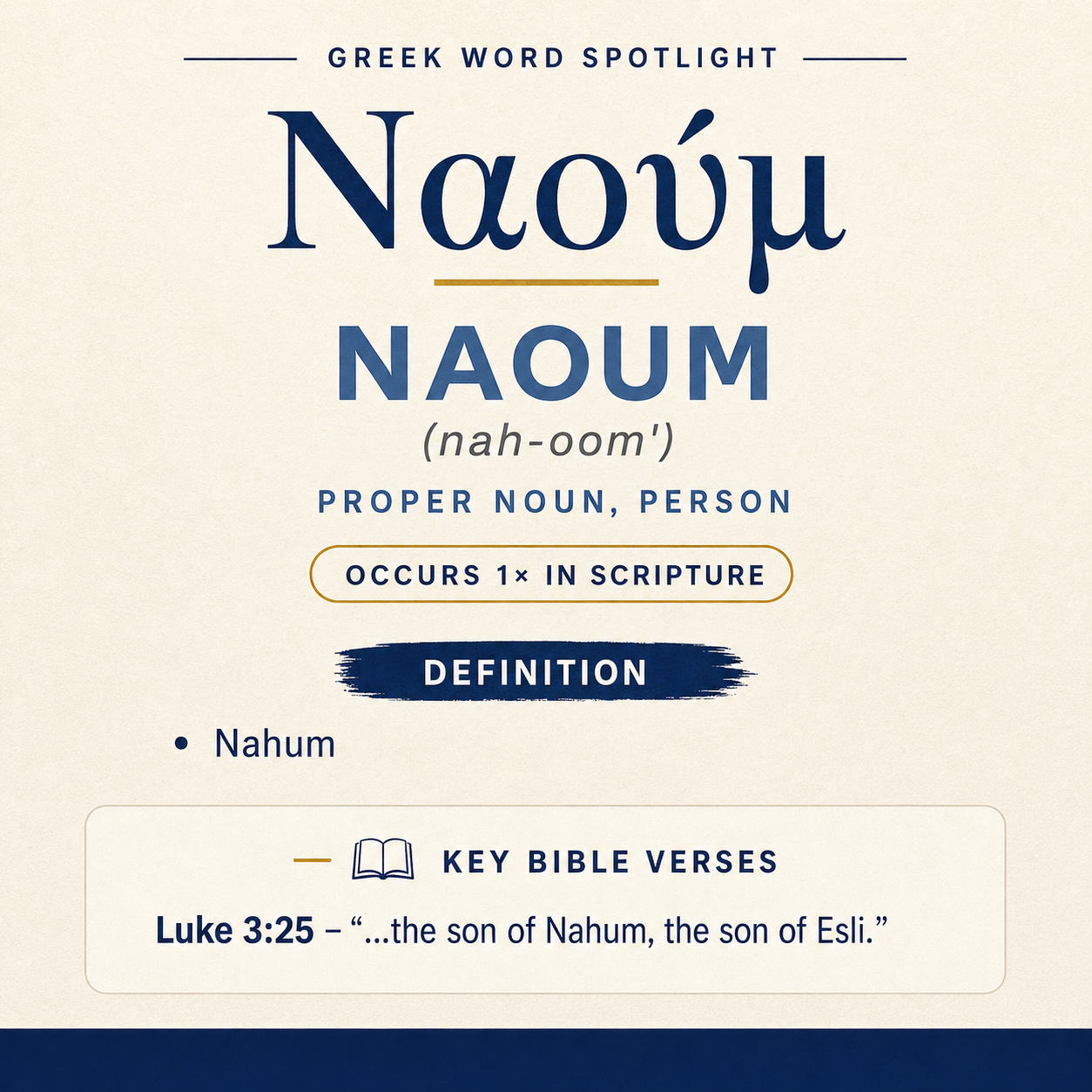 Exploring the Meaning of Naoum in Greek statistics