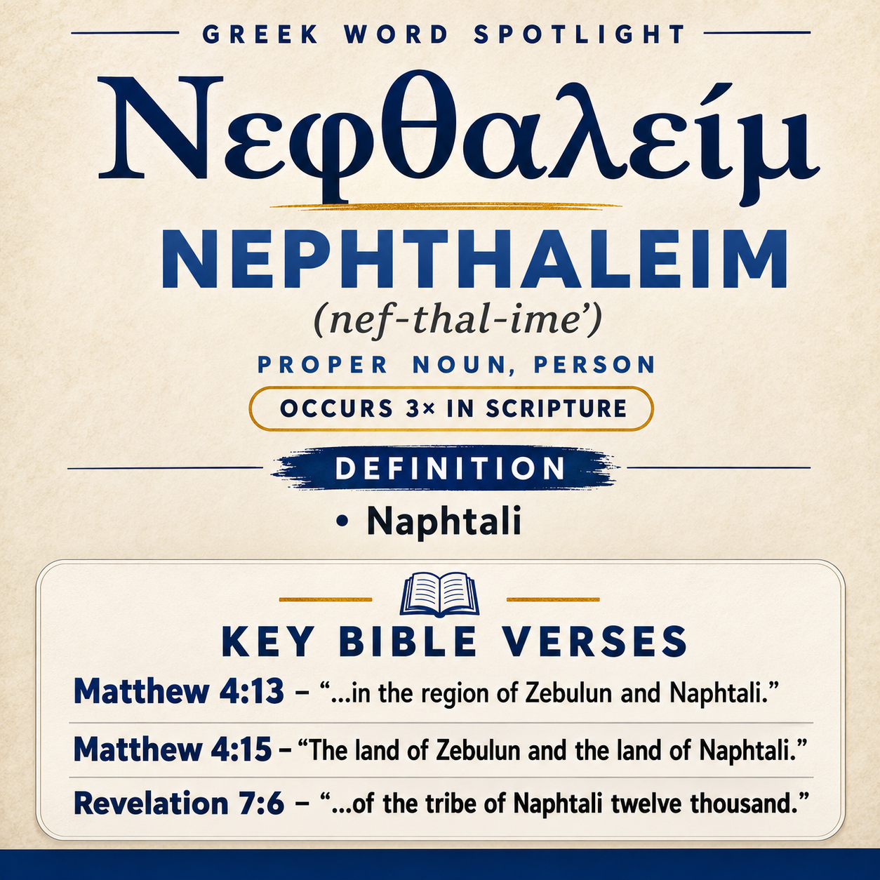 Exploring the Meaning of Nephthaleim in Greek statistics