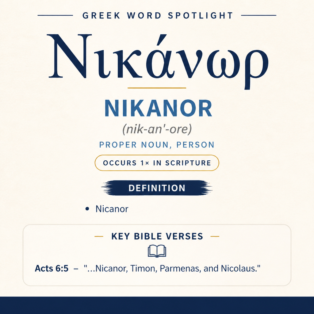 Exploring the Meaning of Nikanor in Greek statistics