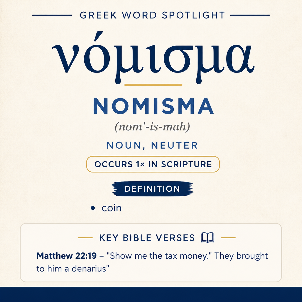 Exploring the Meaning of Nomisma in Greek statistics